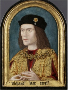 Schilderij van Richard III, vervaardigd ca. 1510. Society of Antiquaries of London, Burlington House, inv. LDSAL 321;Scharf XX. Zie http://www.bbc.co.uk/arts/yourpaintings/paintings/richard-iii-14521485-148268.